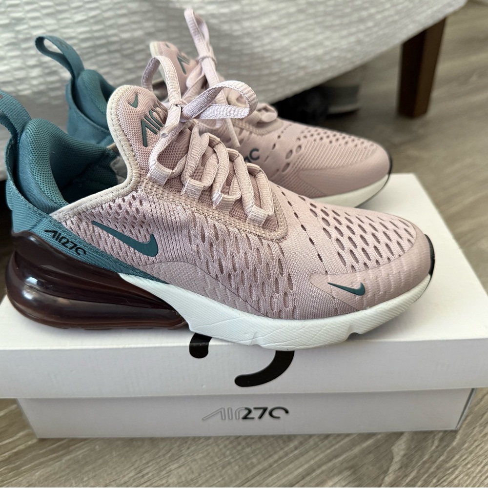 Nike Air Max 270 Pink and Teal Sneakers